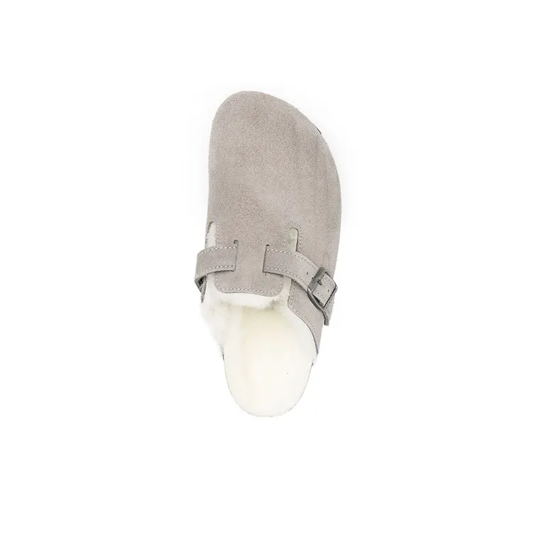 Birkenstock Boston Slip Resistant Wrap toe Slippers Unisex Gray Narrow Fit-4