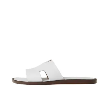 HERMES Izmir Sandal Blanc Smooth Calfskin Leather