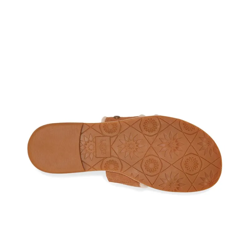 UGG Rubber Sole Slide Slippers Women's Chestnut Brown-5