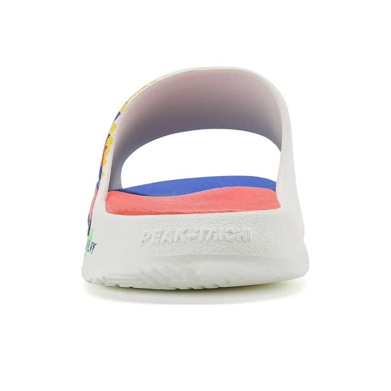 PEAK Slide Slippers Men Ecru Orange Red-3