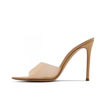 GIANVITO ROSSI Elle 85mm Transparent-strap Mules