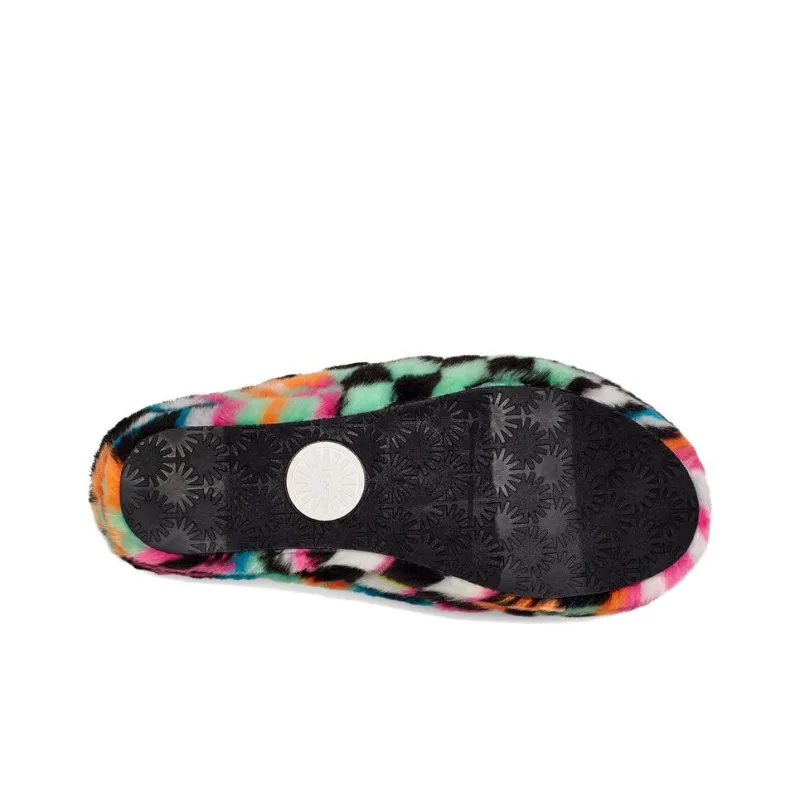 UGG FLUFF YEAH Slippers Women's Black Multicolor-5