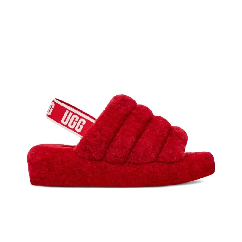 UGG Fluff Yeah Slide Ribbon Red Women's-1