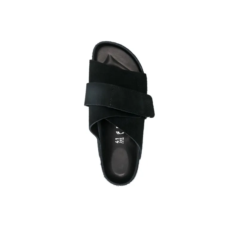 Birkenstock Kyoto Suede Leather Narrow Fit 'Black' Women's-2