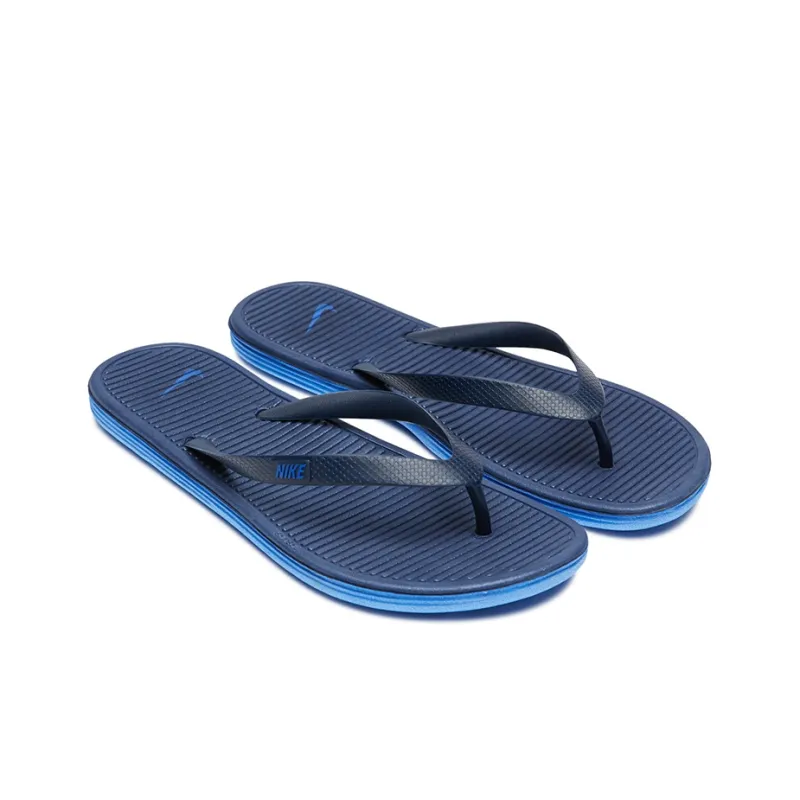 Nike Solarsoft Thong 2 Minimalistic Black Blue Slippers 'Black Blue'-2