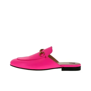 GUCCI Princetown Closed Toe Slippers Women's Purple Pink