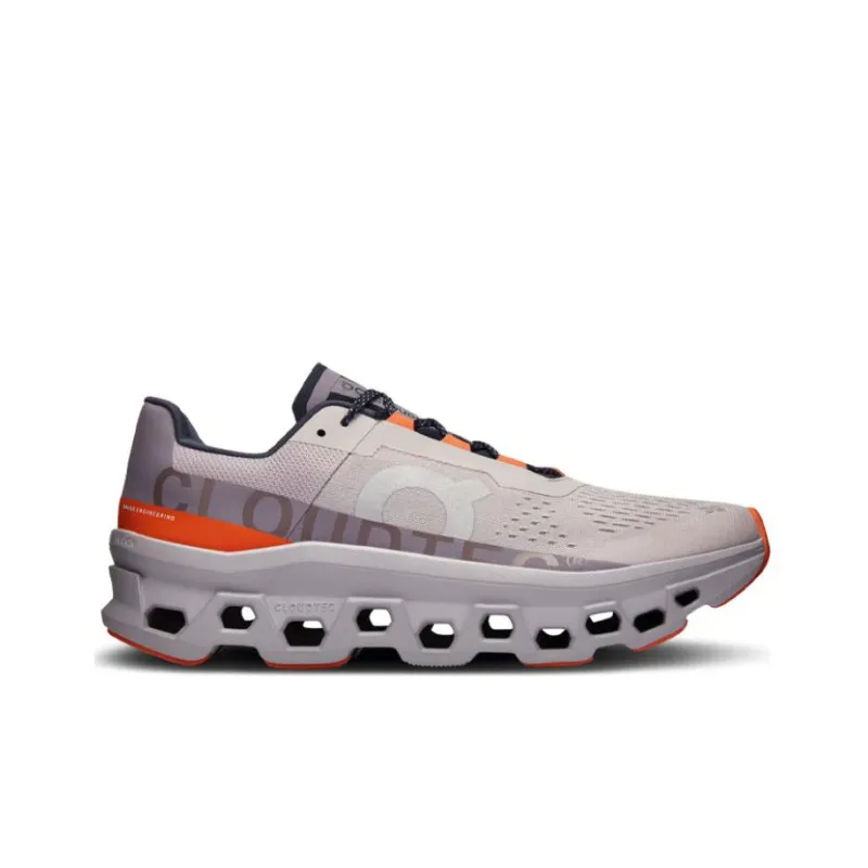On Cloudmonster Anti Slip Wear Resistant Low Top Carbon Plate Casual Running Shoes Men's Gray-1