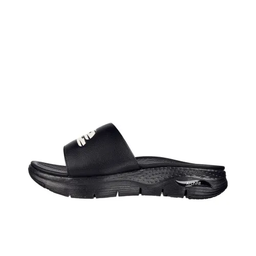 Skechers Arch Fit Series Slide Slippers Men Black/White