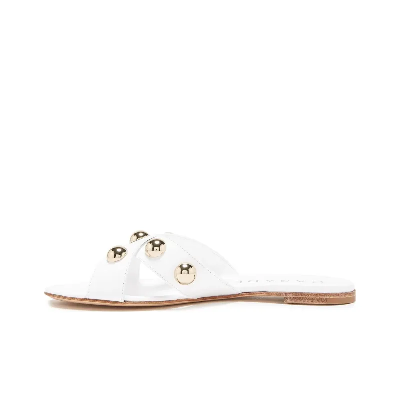 Casadei Ellen Slide Slippers Women's White-0