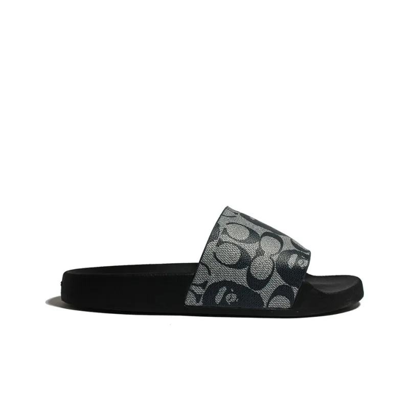 BAPE A BATHING APE Slide Coach Black Grey-1