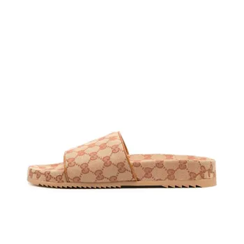 GUCCI GG Slide Sandal 'Cognac Monogram'