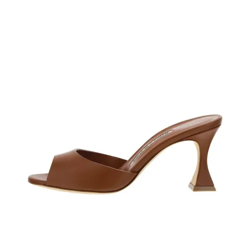 MANOLO BLAHNIK Slide Slippers Women's Brown