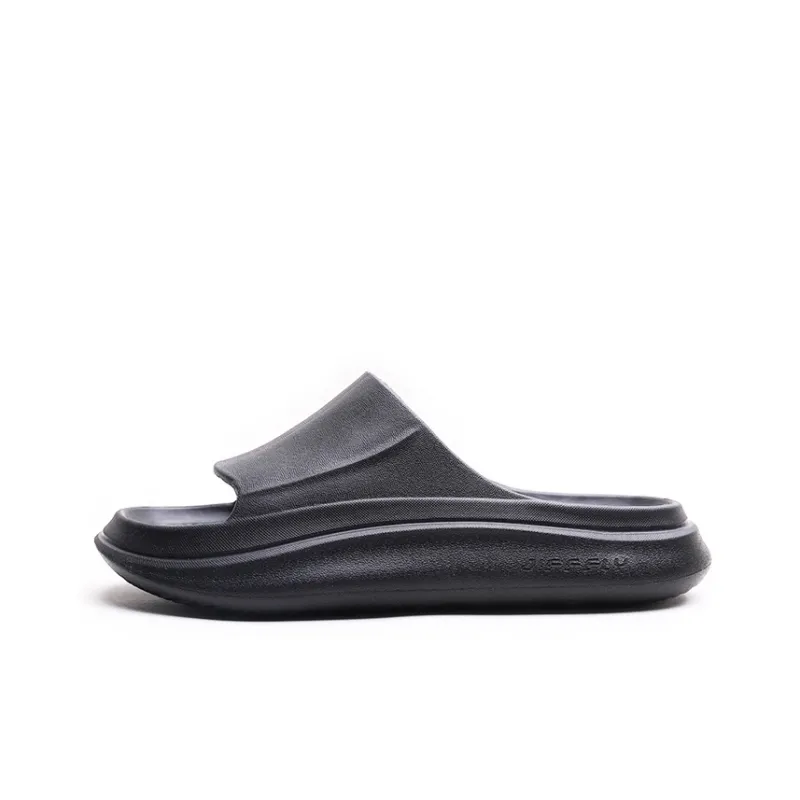 Jifffly Quiet Slide Slippers Unisex Shiny Black-0