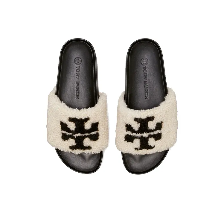 TORY BURCH Slide Slippers Women's Beige-3