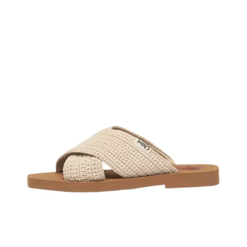 Chloé Woody Slide Slippers Women's Apricot