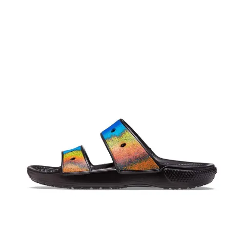 Crocs Slide Slippers Unisex Black/Multicolor Color