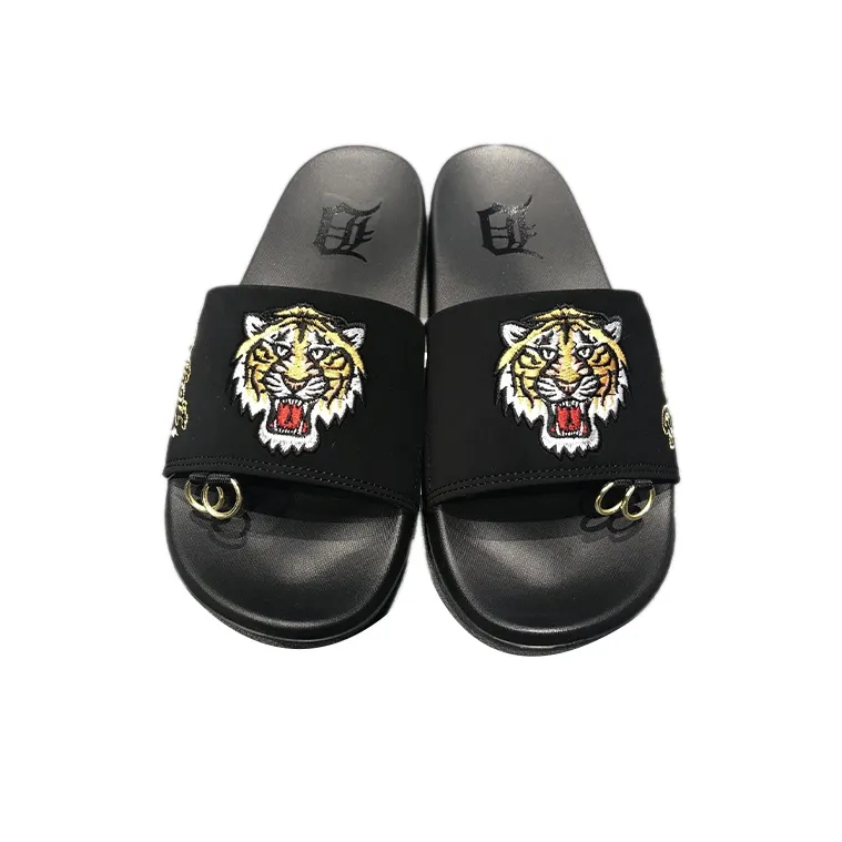 MLB Slipper Rubber Sole Metal Totem Slip Resistant Slide Slippers Unisex Black-2