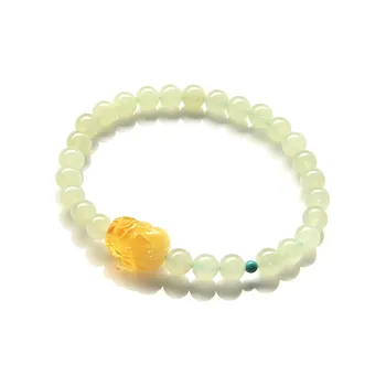 Abby's Wonderland Hetian Jade Beeswax Hetian Jade Bracelets Women's Green Jade