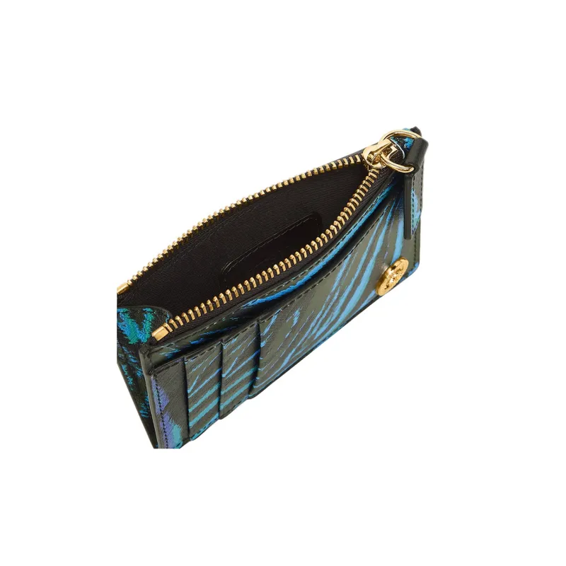 VERSACE Calfskin Card Holder Wallet Men's Multicolor-2