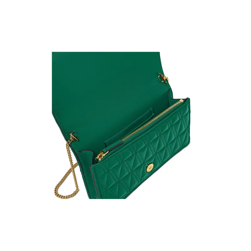 VERSACE Virtus Sheepskin Evening Party Bag One Shoulder Crossbody Clutch Small Size Women's Green-3
