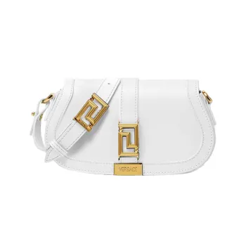 FANSIZHE Greca Goddess Cow Leather Crossbody Bag, Shoulder Bag Women's White