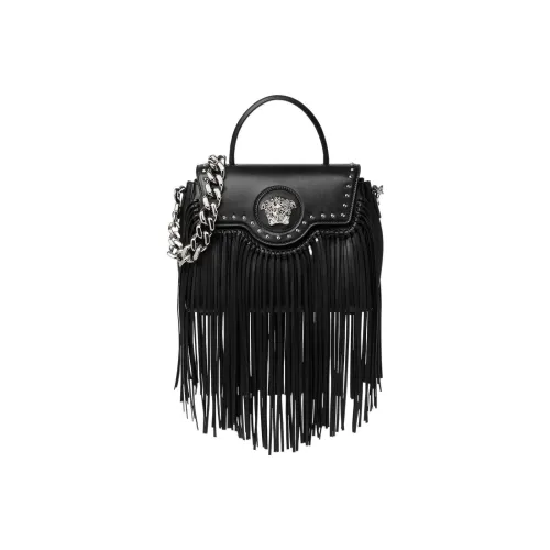 VERSACE Calfskin tote Dusy Bag Shopping Bag Handbag Regular Women's Black