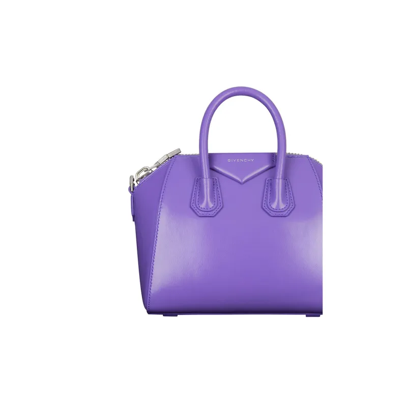 GIVENCHY Antigona Calfskin Shoulder Bag Crossbody Bag Handbag Mini Women's Purple-3