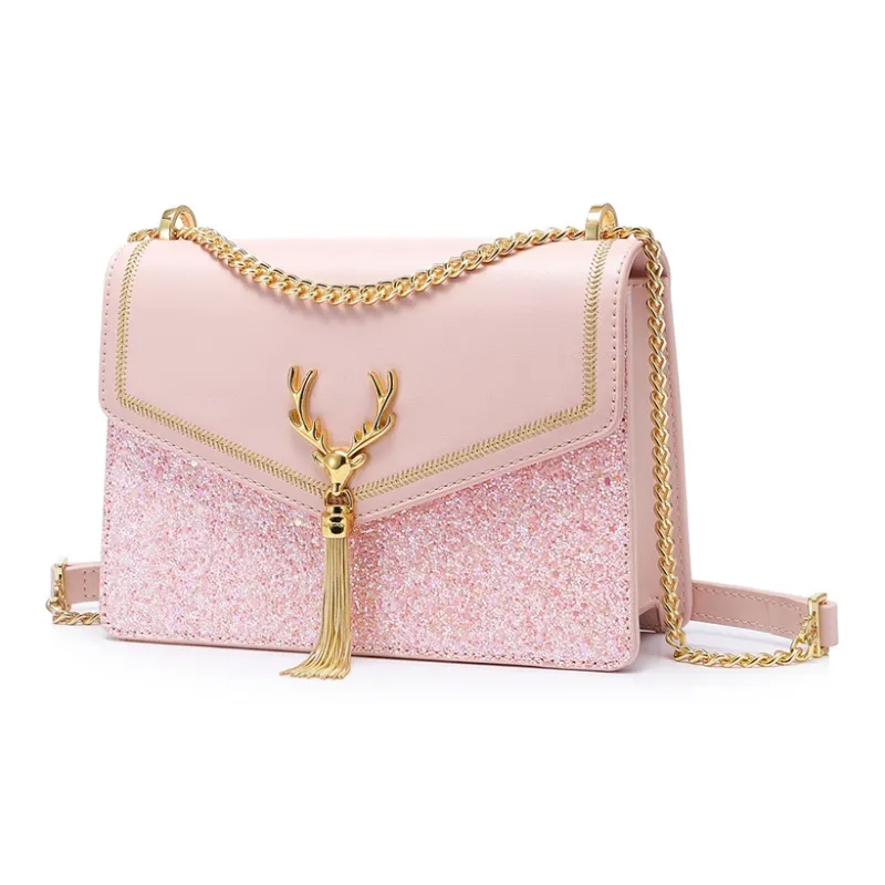 JUST STAR Leather Small Square Bag Envelope Bag Crossbody Bag Shoulder Bag Women's Multicolor-2