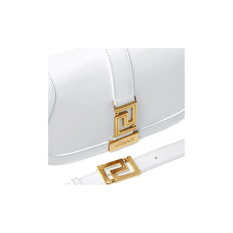 FANSIZHE Greca Goddess Cow Leather Crossbody Bag, Shoulder Bag Women's White-3