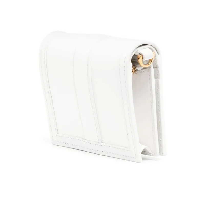 VERSACE Greca Goddess Cow Leather Wallet Small Size Women's White-1