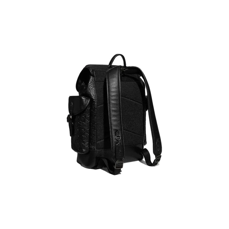 COACH Hitch Cow Leather Backpack Large Size Men's Black-1