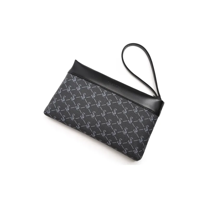 Slazenger PVC Cell Phone Pouch Envelope Bag Wallet Clutch Unisex Pattern Black-5