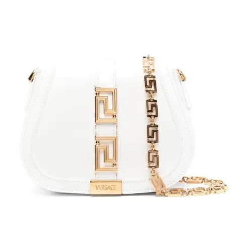 FANSIZHE Greca Goddess Calfskin Crossbody Bag Shoulder Bag Women's White