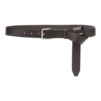 FENDI Solid Color Design Pin Buckle Calfskin Leather Belts Men's Brown