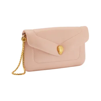 BVLGARI Serpenti Reverse Calfskin Envelope Bag Shoulder Bag Crossbody Bag Regular Women's Pink