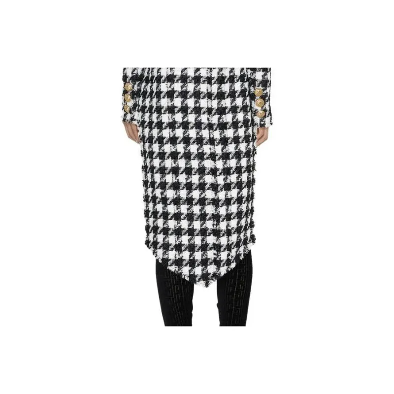 BALMAIN Coats Women's Black/White-4