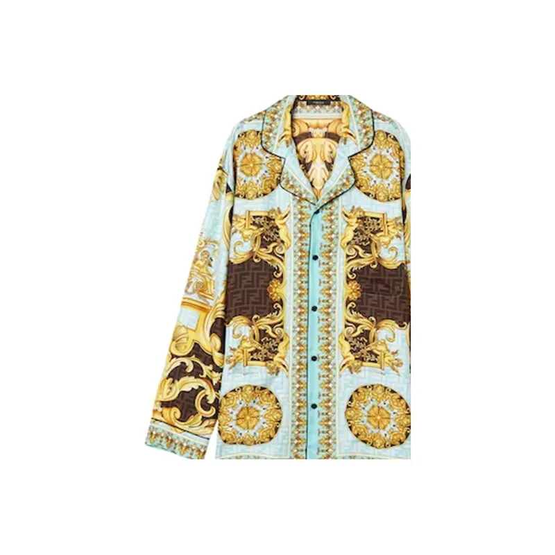Versace X FENDI Shirts Men Multicolor-3