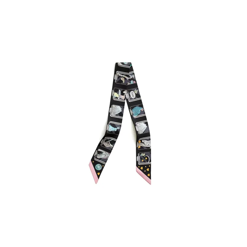 HERMES Silk Scarves Women's Black-0
