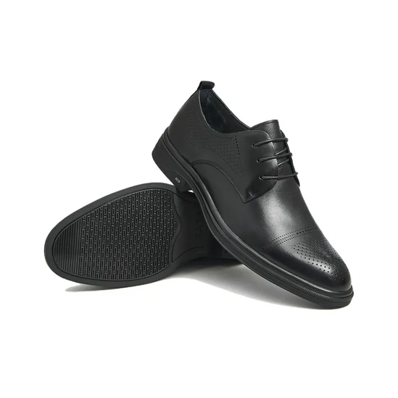 TATA Dress Shoes Men Low Top Black/Brown-4