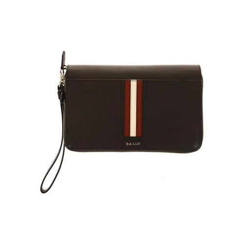 BALLY Cow Leather Wallet Regular Women's Coffee