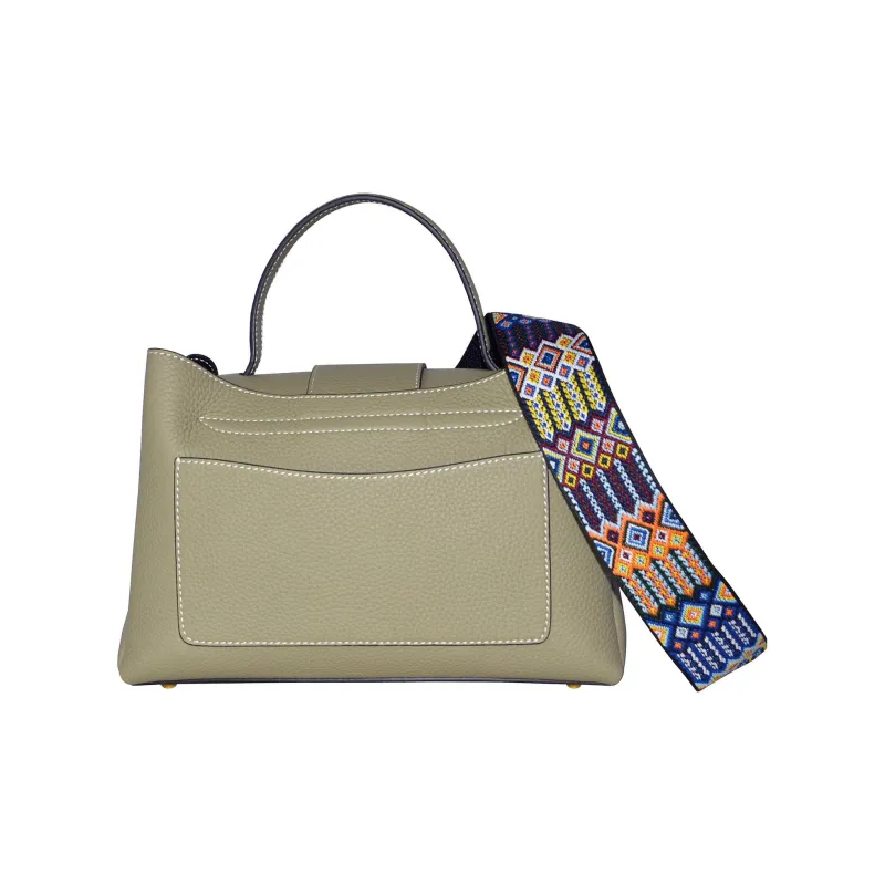 CAVANA Leather Boston Bag Shoulder Bag Crossbody Bag Handbag Women's Sage Green-3