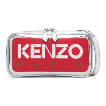 KENZO Logo-print Metallic Messenger Bag