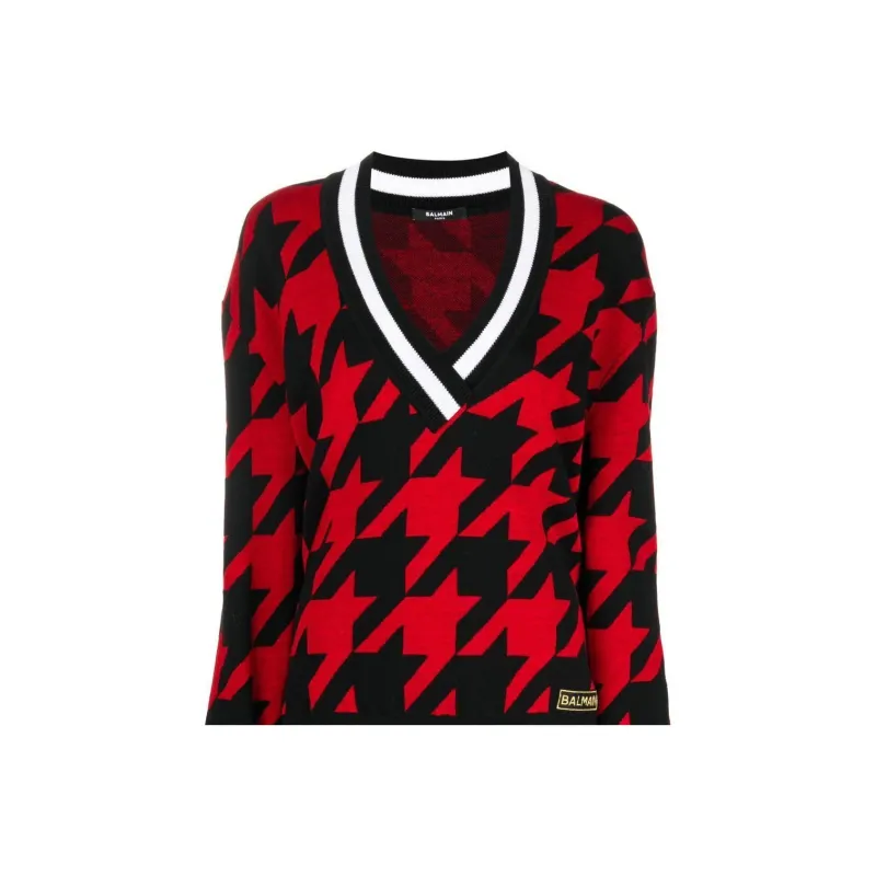 BALMAIN FW22 Sweater Women's Red-3