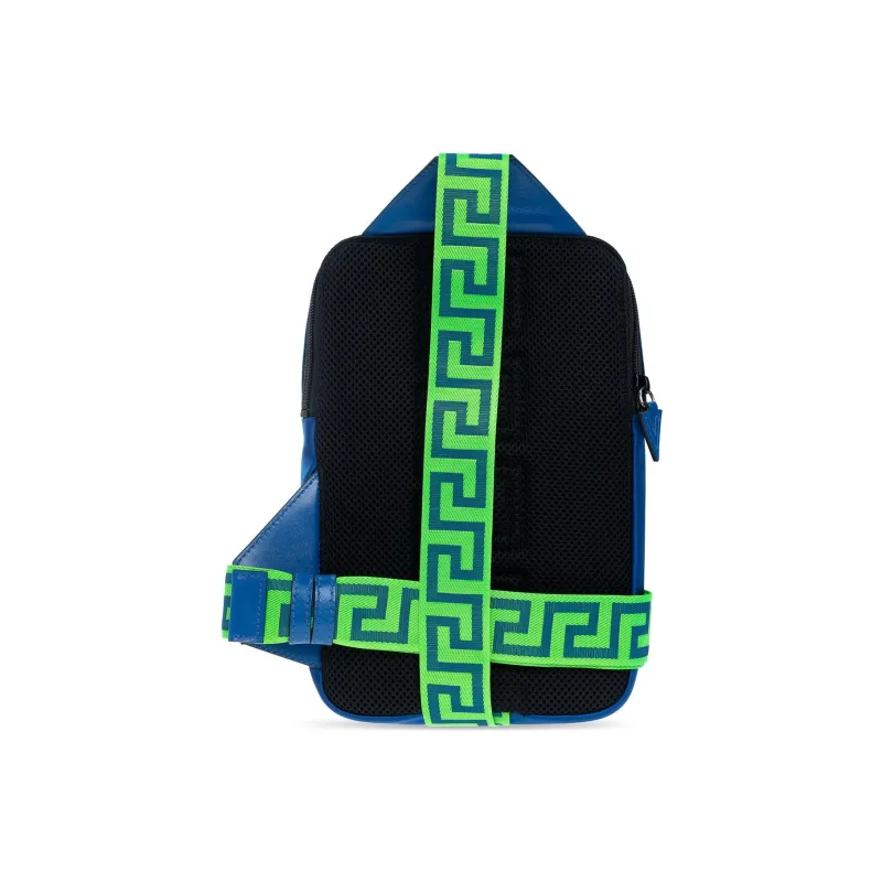 VERSACE Polyamide Shoulder Bag, Sling Bag Regular Men's Neon Green/Black-2