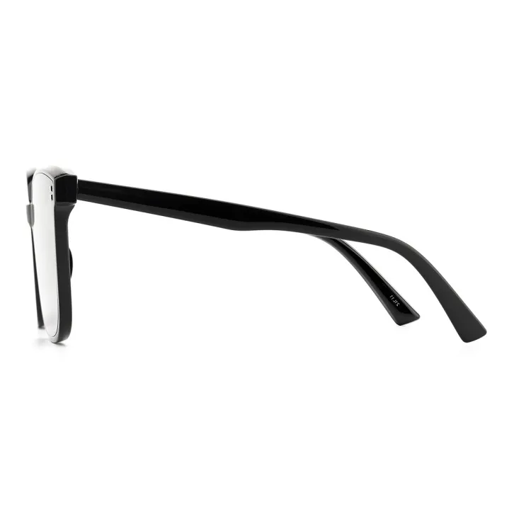 PARIM TR90 Square Sunglasses Unisex Black-8
