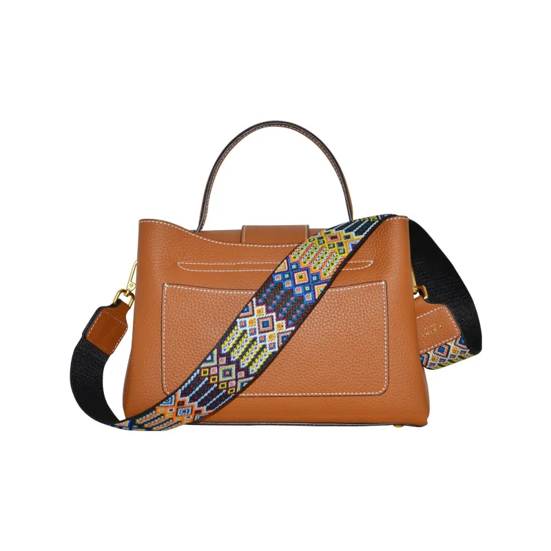 CAVANA Calfskin Boston Bag Shoulder Bag Crossbody Bag Handbag Women's Gold Brown-3