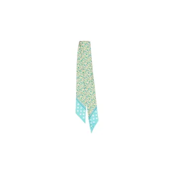 VERSACE Silk Scarves Women's Blue