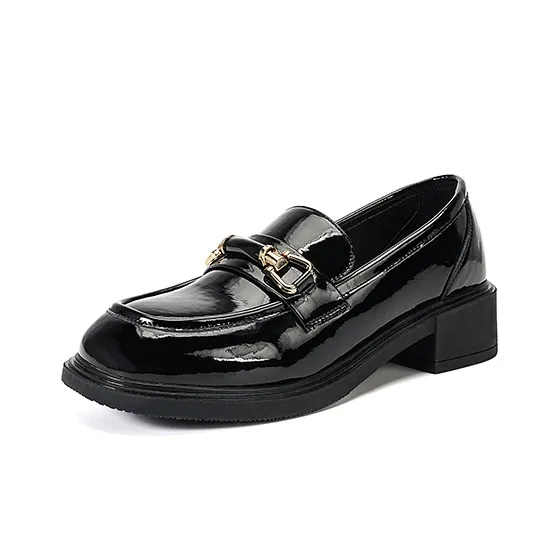 LESELE Loafers Women's Low Top Black/Beige-7