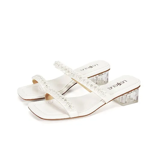 LESELE Slide Slippers Women's Black/Beige-7