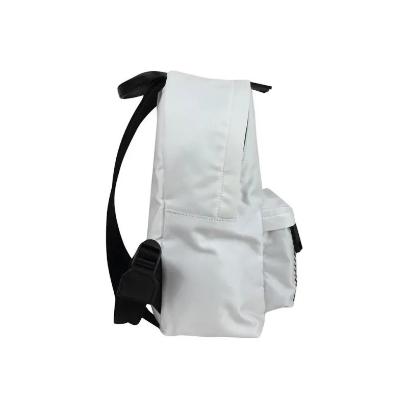 VERSACE Fabric Cow Leather Patchwork Backpack Unisex White-1